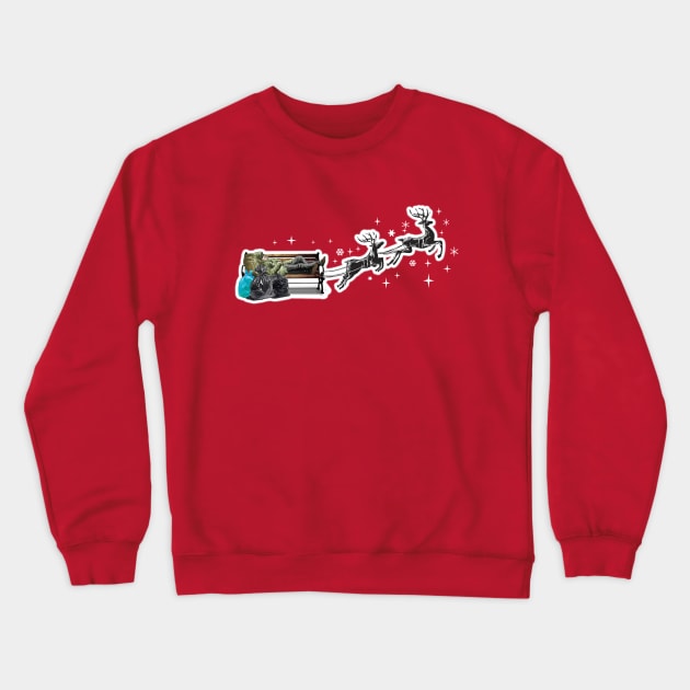 Driving Home for Christmas Crewneck Sweatshirt by SteelWoolBunny